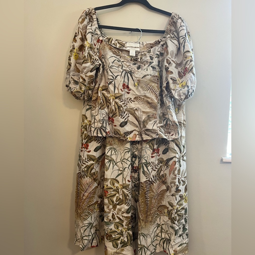 Floral Matching Set Skirt and Top